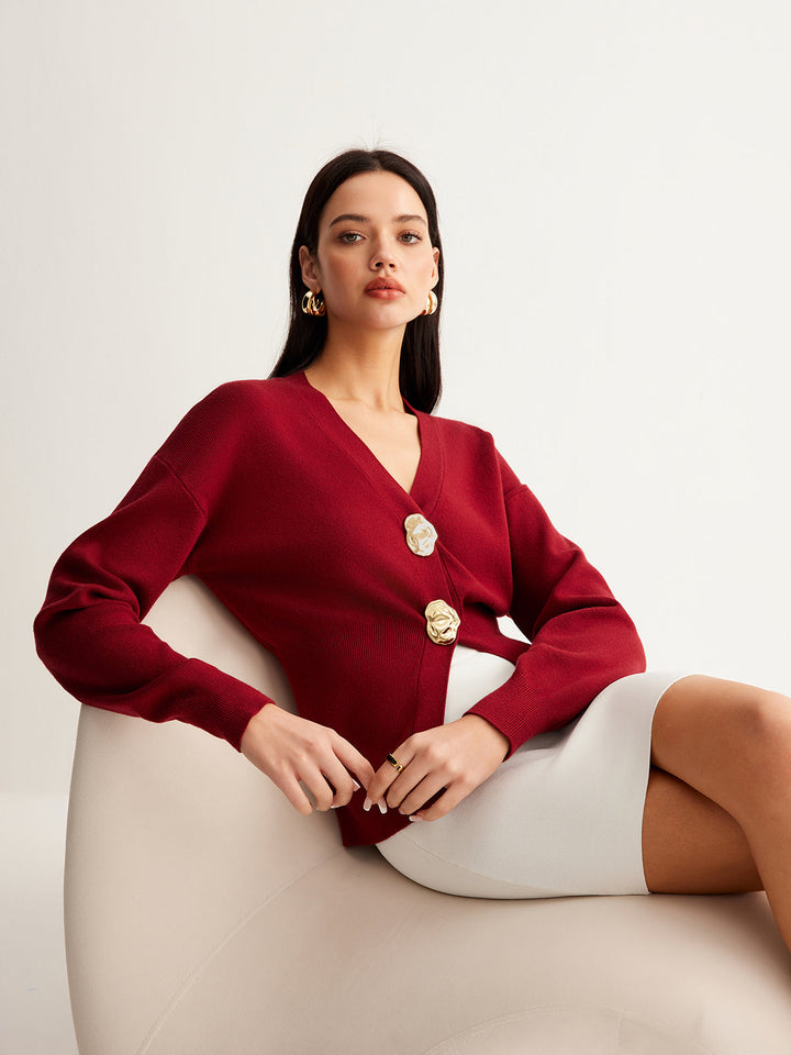 Gweeks - Garnet Touch İki Düğmeli Triko - gweeks.com
