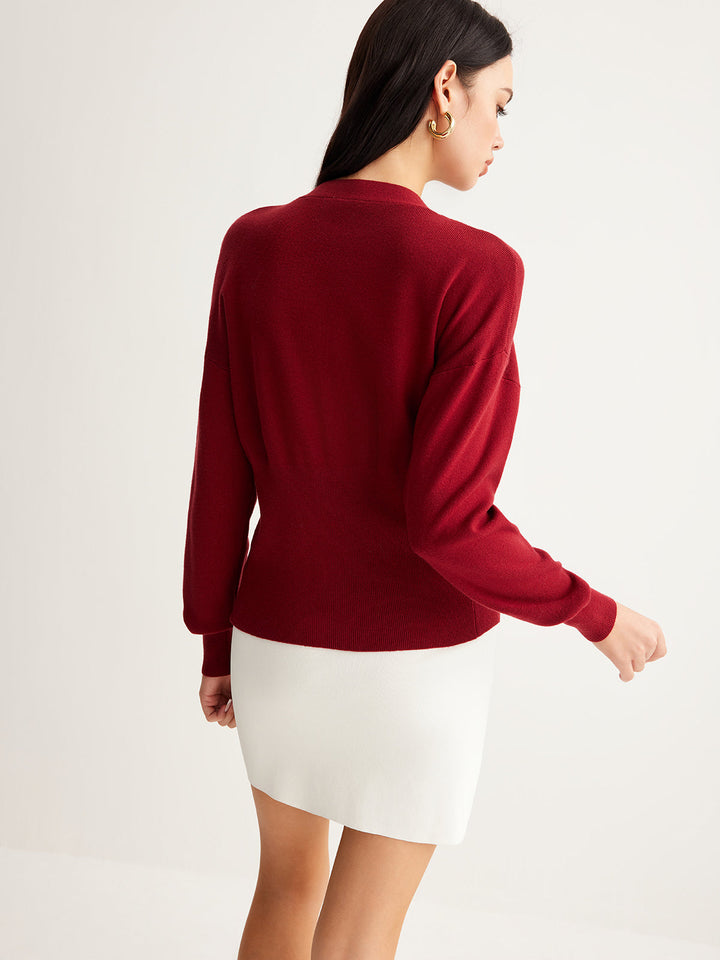Gweeks - Garnet Touch İki Düğmeli Triko - gweeks.com
