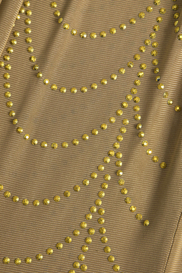 Gweeks - Golden Aura Payetli Elbise - gweeks.com