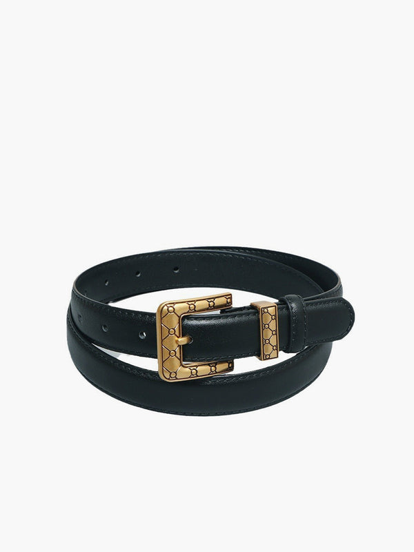 Gweeks - Golden Buckle Deri Kemer - gweeks.com