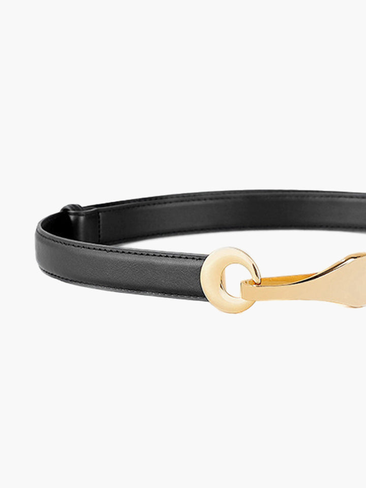 Gweeks - Golden Link İnce Deri Kemer - gweeks.com