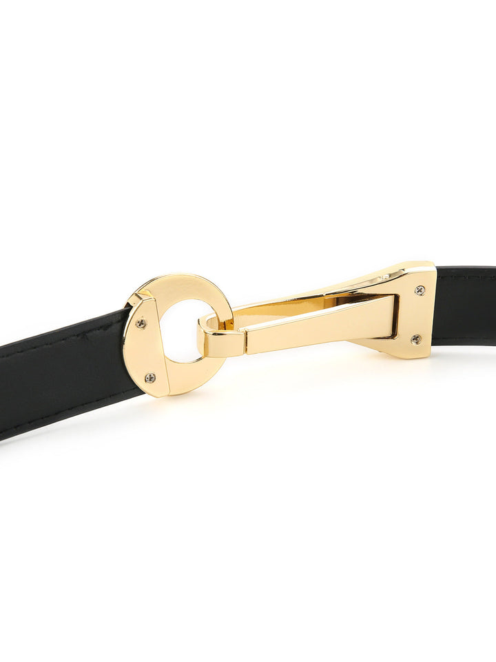 Gweeks - Golden Link İnce Deri Kemer - gweeks.com