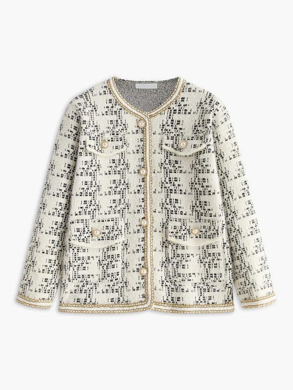 Gweeks - Golden Mosaic Tweed Ceket - gweeks.com