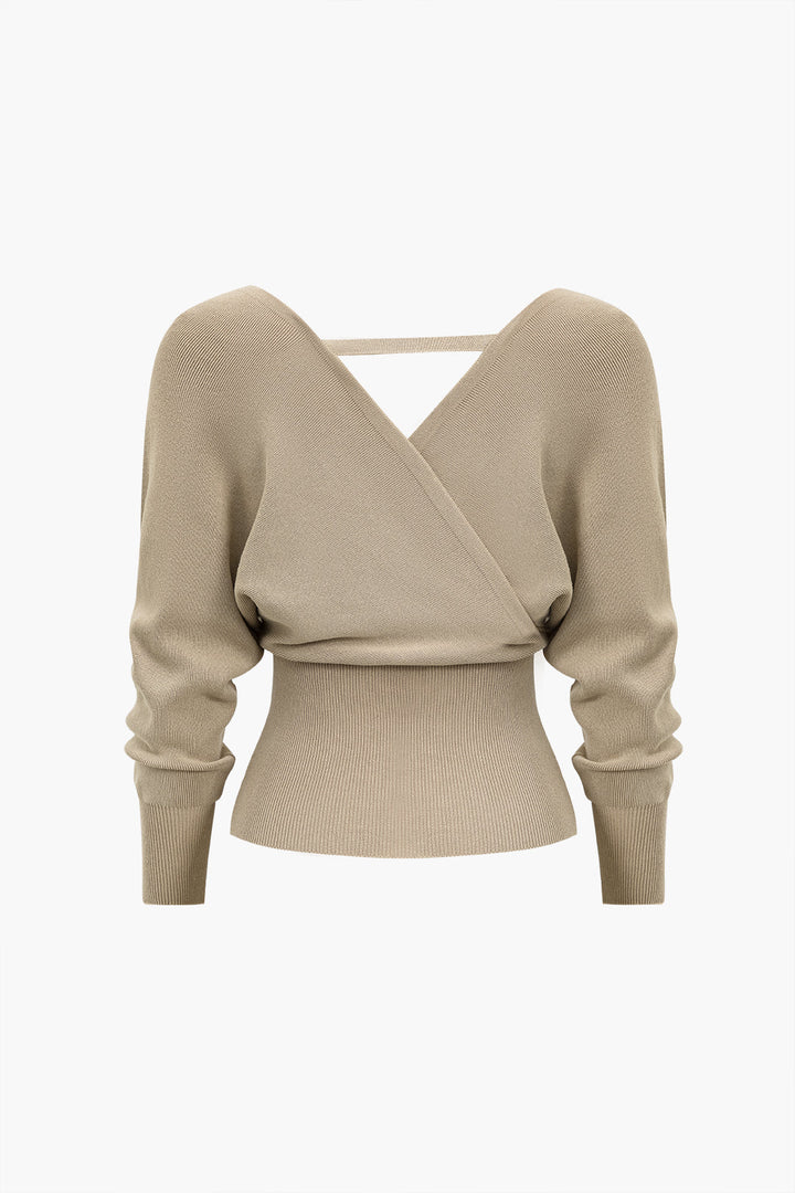 Gweeks - Graceful Wrap Triko Bluz - gweeks.com
