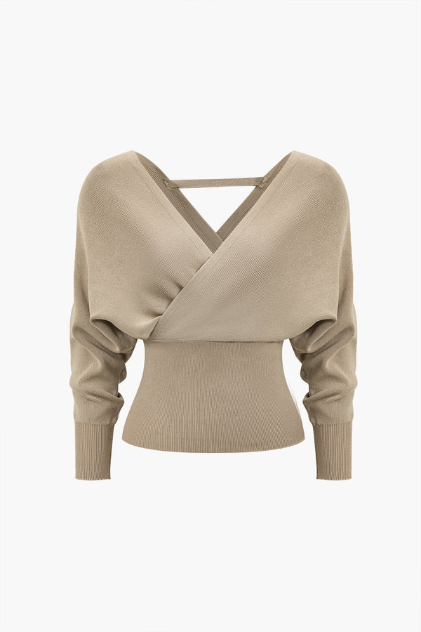 Gweeks - Graceful Wrap Triko Bluz - gweeks.com