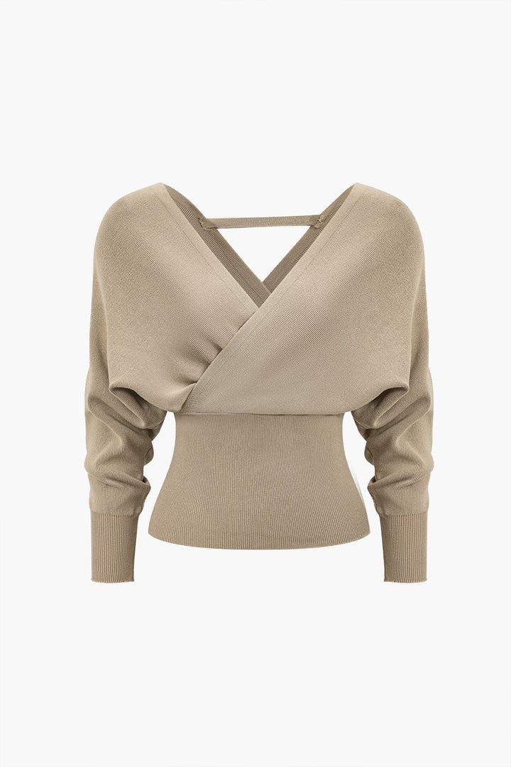Gweeks - Graceful Wrap Triko Bluz - gweeks.com