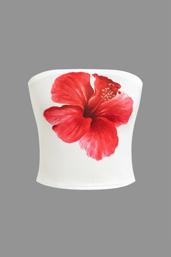 Gweeks - Hibiscus Glow Straplez Büstiyer - gweeks.com