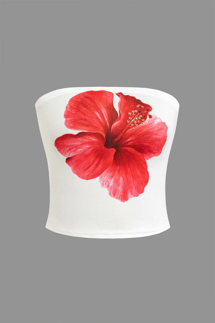 Gweeks - Hibiscus Glow Straplez Büstiyer - gweeks.com