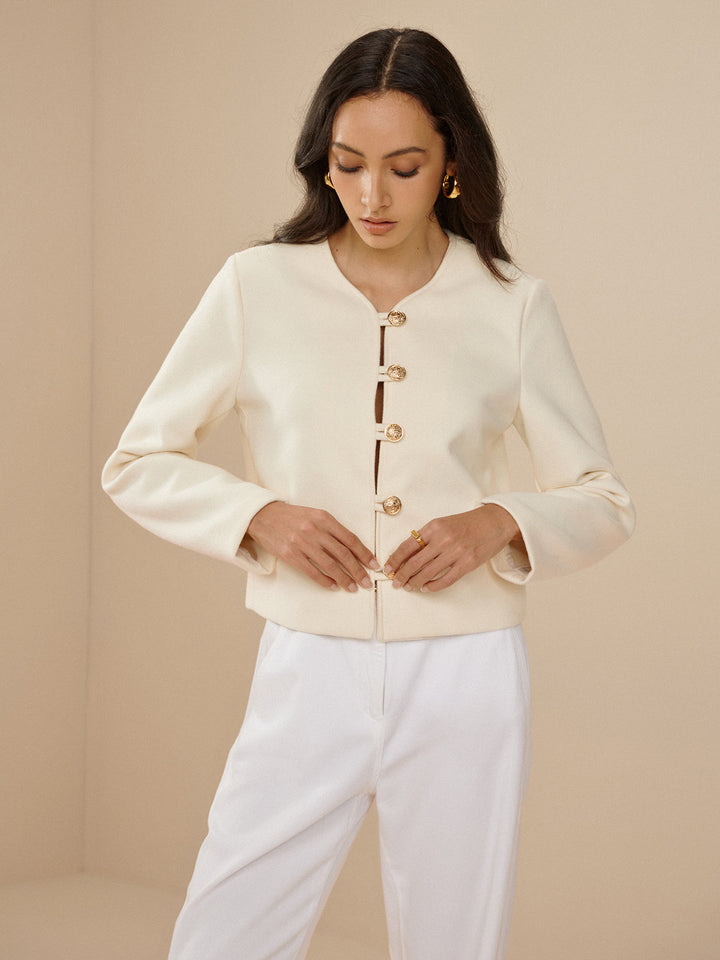 Gweeks - Ivory Elegance Ceket - gweeks.com