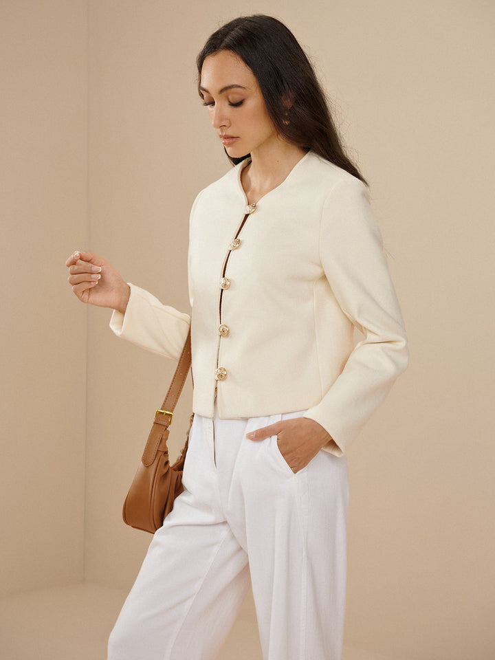 Gweeks - Ivory Elegance Ceket - gweeks.com