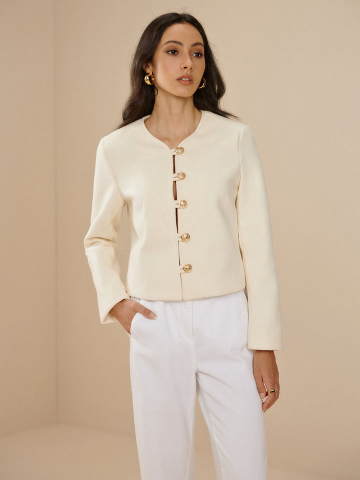 Gweeks - Ivory Elegance Ceket - gweeks.com