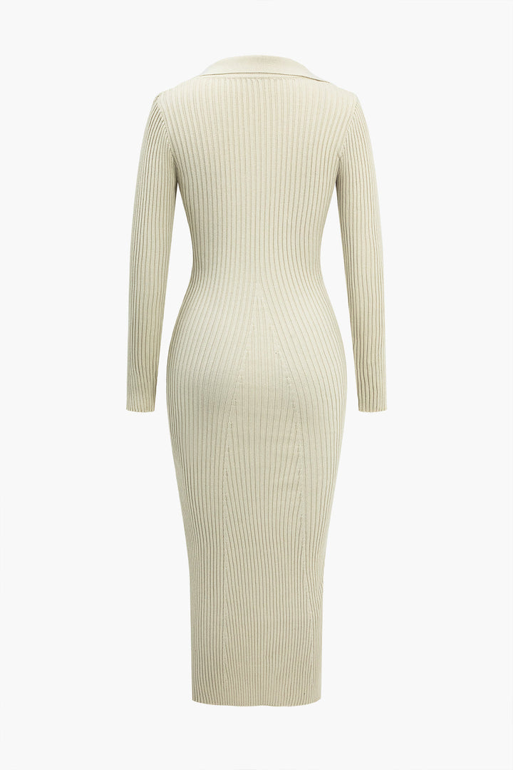 Gweeks - Ivory Grace Knit Elbise - gweeks.com