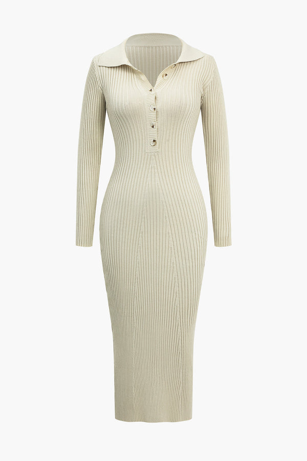 Gweeks - Ivory Grace Knit Elbise - gweeks.com