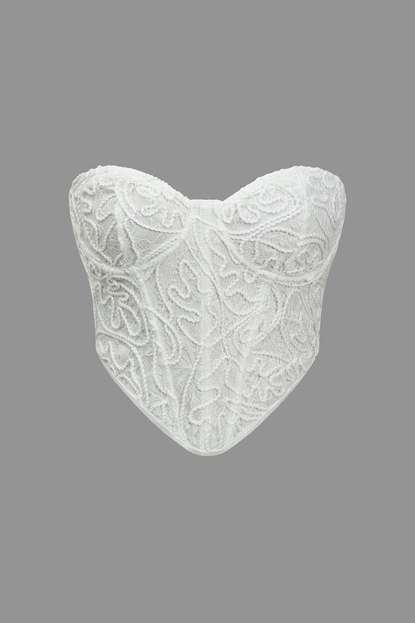 Gweeks - Lace Elegance Strapless Bustier - gweeks.com