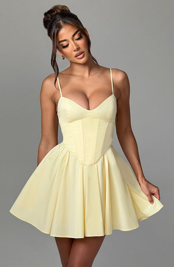 Gweeks - Lemon Glow Mini Elbise - gweeks.com
