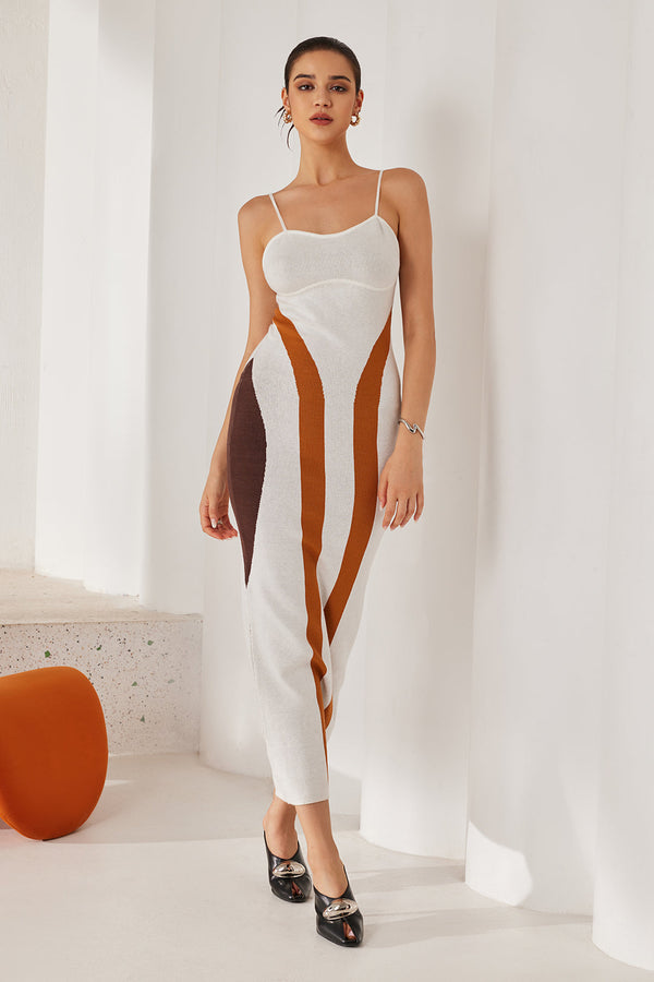 Gweeks - Linear Elegance Maxi Elbise - gweeks.com