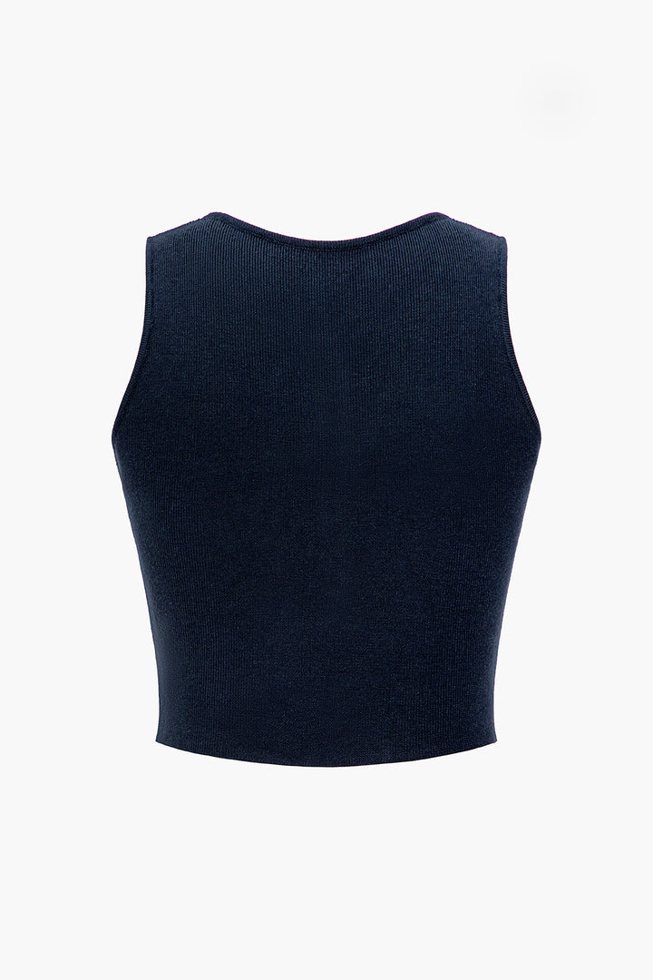 Gweeks - Midnight Charm Triko Crop Üst - gweeks.com