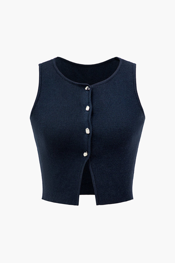 Gweeks - Midnight Charm Triko Crop Üst - gweeks.com