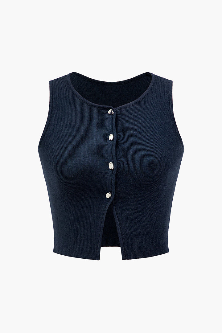 Gweeks - Midnight Charm Triko Crop Üst - gweeks.com