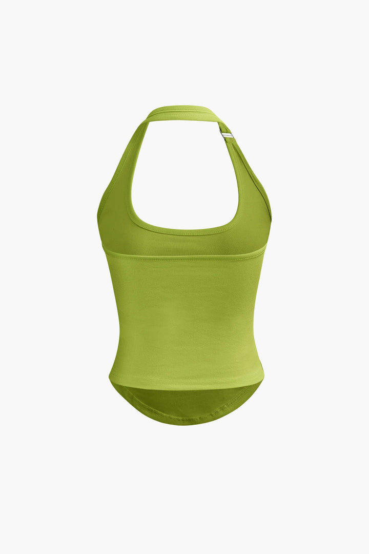 Gweeks - Minimalist Halter Yaka Bluz - gweeks.com