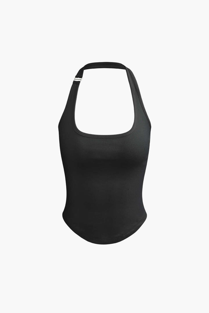 Gweeks - Minimalist Halter Yaka Bluz - gweeks.com