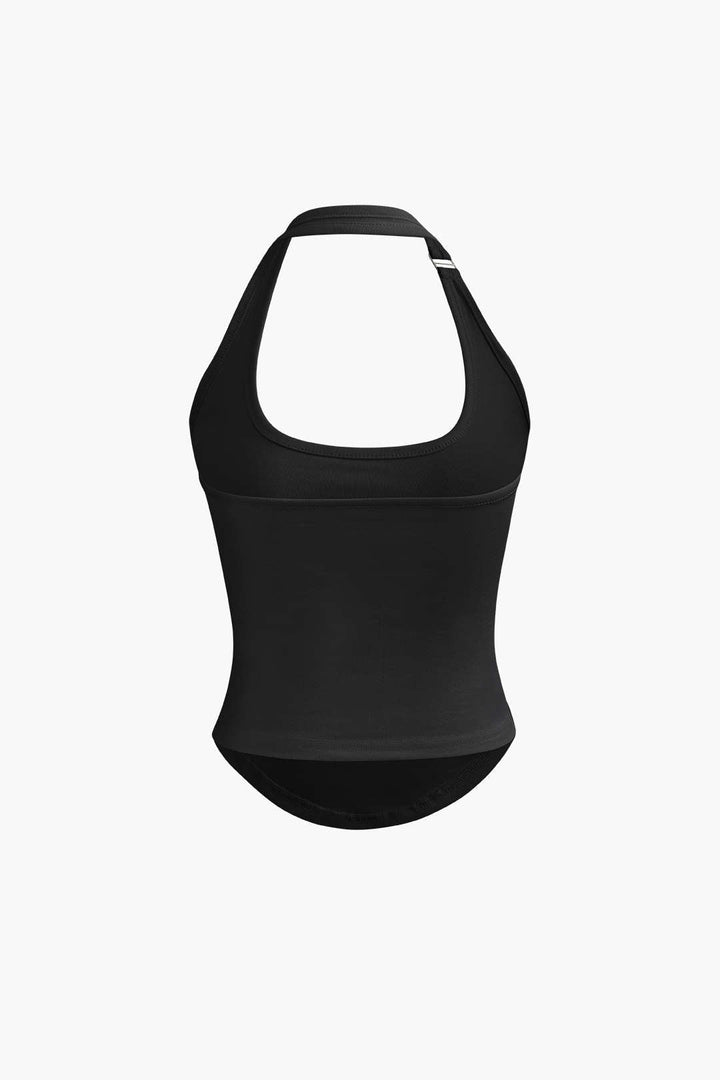 Gweeks - Minimalist Halter Yaka Bluz - gweeks.com