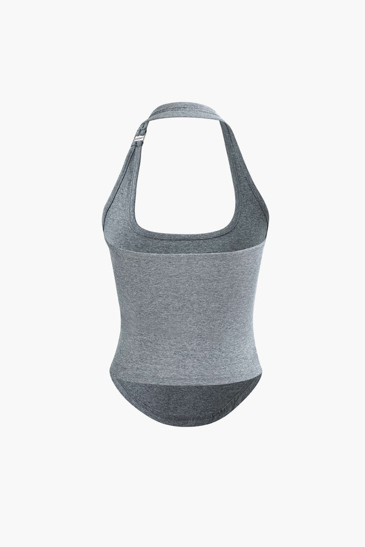 Gweeks - Minimalist Halter Yaka Bluz - gweeks.com