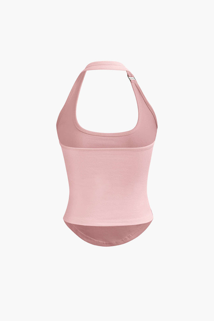 Gweeks - Minimalist Halter Yaka Bluz - gweeks.com