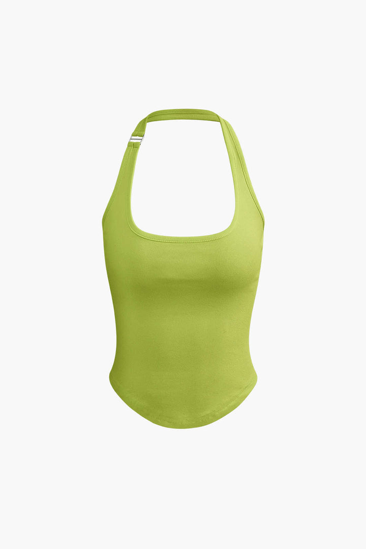 Gweeks - Minimalist Halter Yaka Bluz - gweeks.com