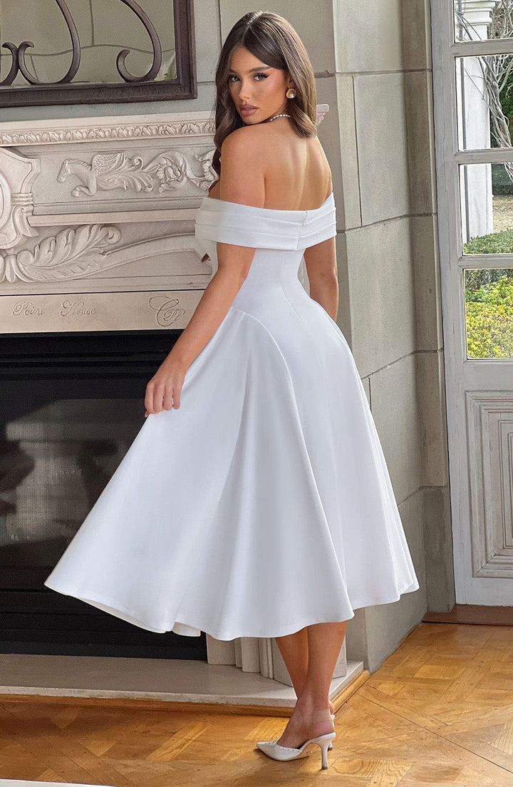 Gweeks - Miranda Off-Shoulder Midi Elbise - gweeks.com