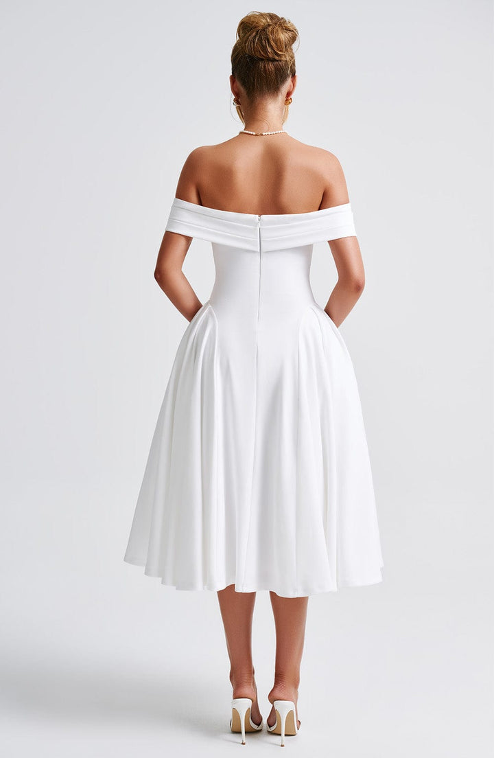 Gweeks - Miranda Off-Shoulder Midi Elbise - gweeks.com