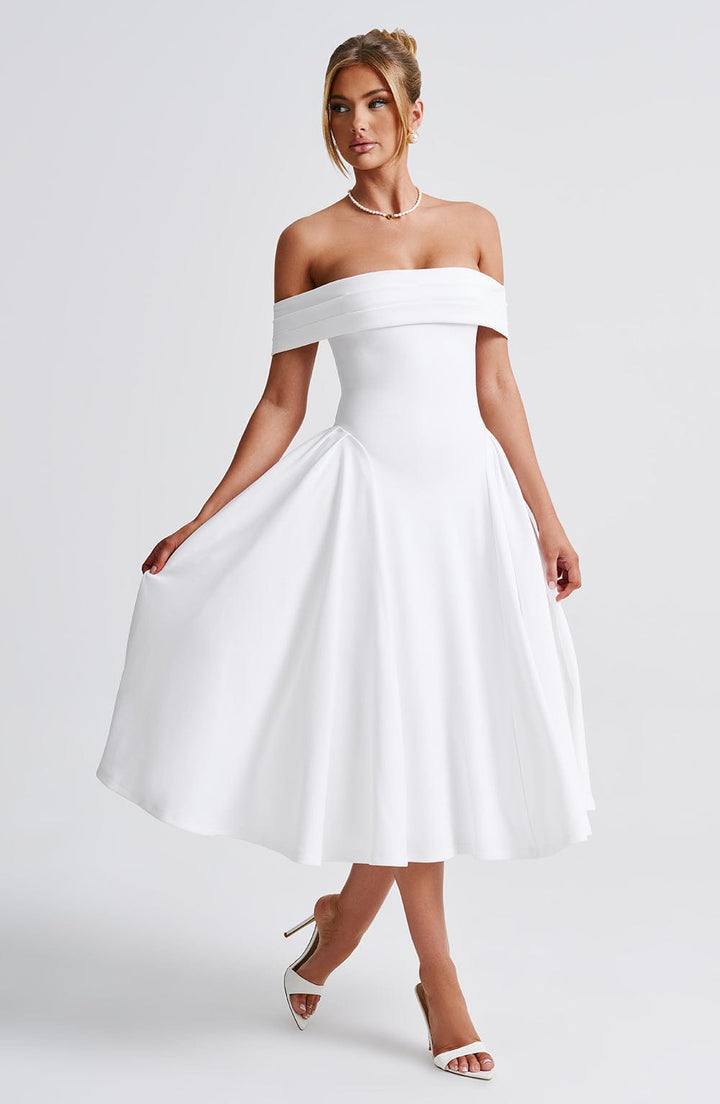 Gweeks - Miranda Off-Shoulder Midi Elbise - gweeks.com