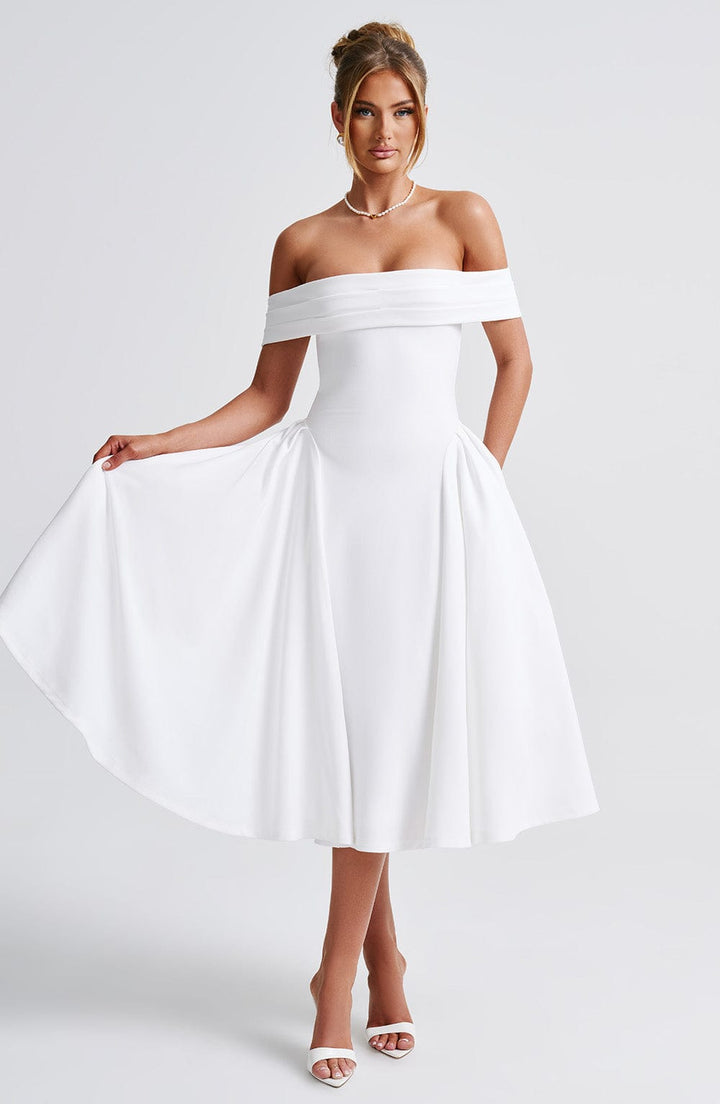 Gweeks - Miranda Off-Shoulder Midi Elbise - gweeks.com