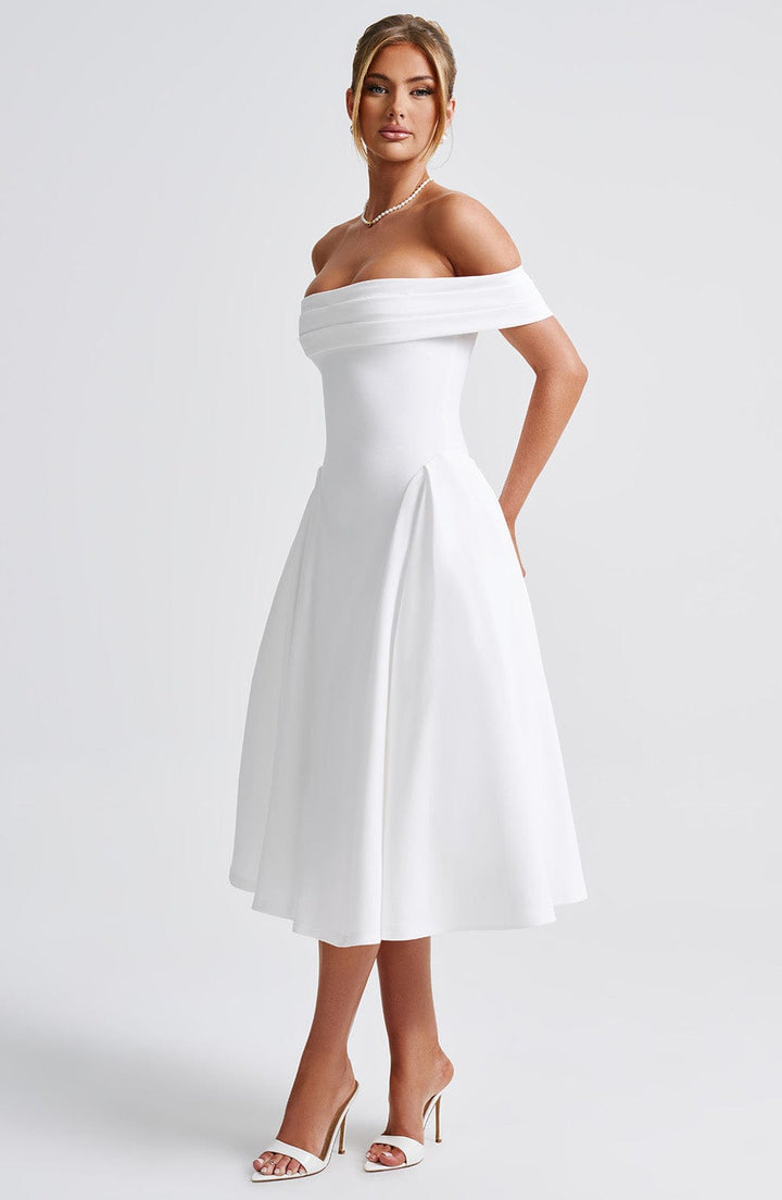 Gweeks - Miranda Off-Shoulder Midi Elbise - gweeks.com