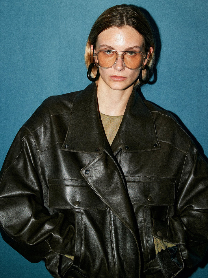 Gweeks - Nightfall Oversized Deri Ceket - gweeks.com