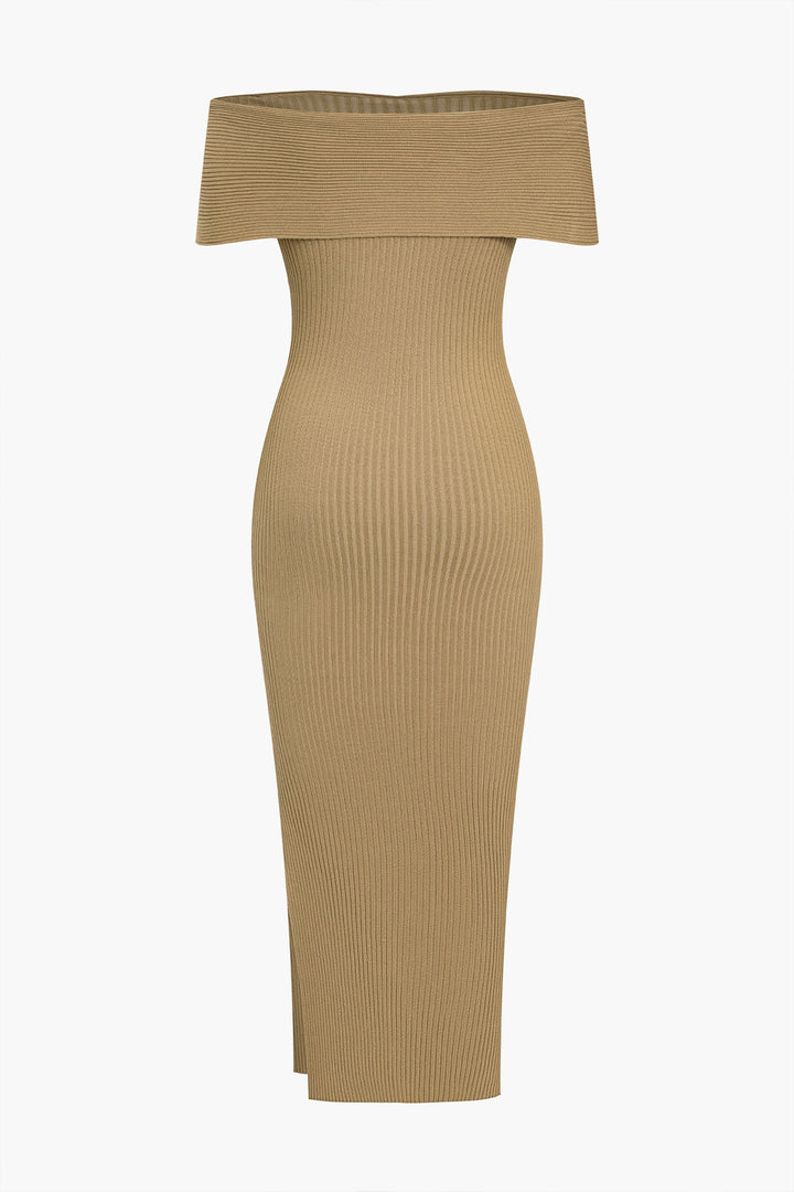 Gweeks - Olivia Ribbed Knit Elbise - gweeks.com
