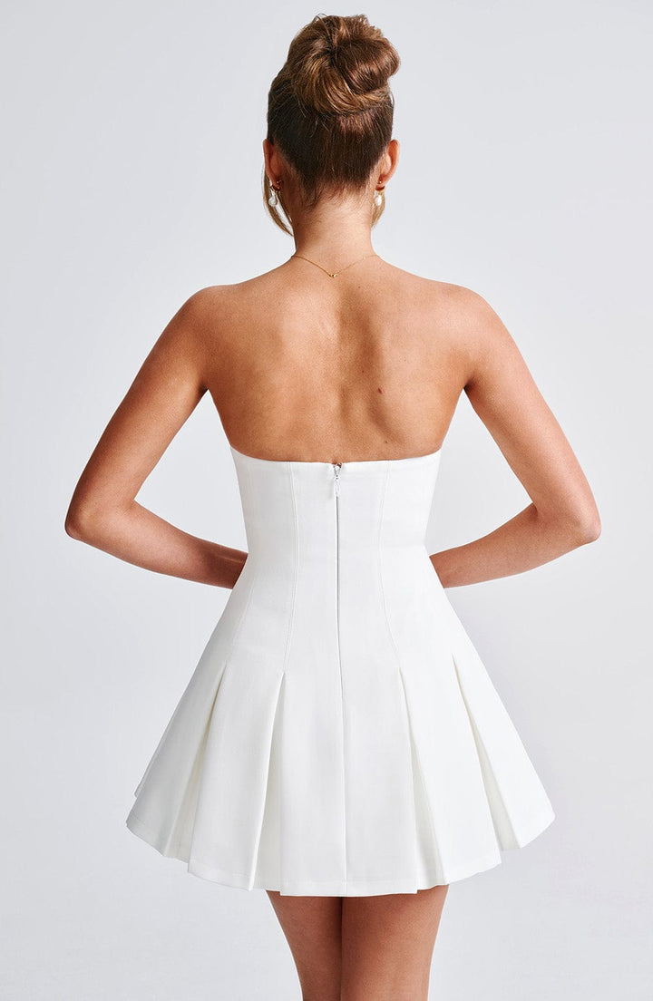 Gweeks - Pearl Elegance Straplez Mini Elbise - gweeks.com