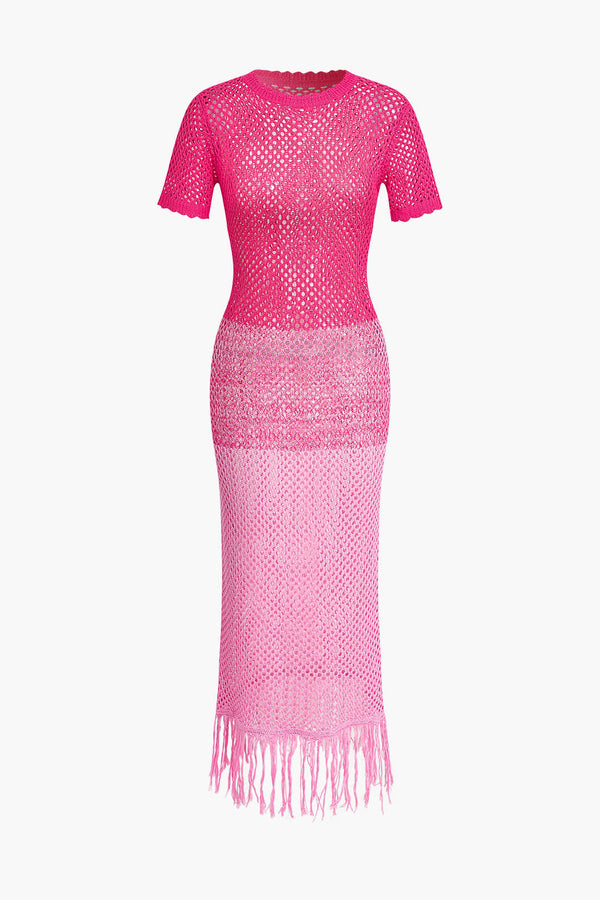 Gweeks - Radiant Mesh Midi Elbise - gweeks.com