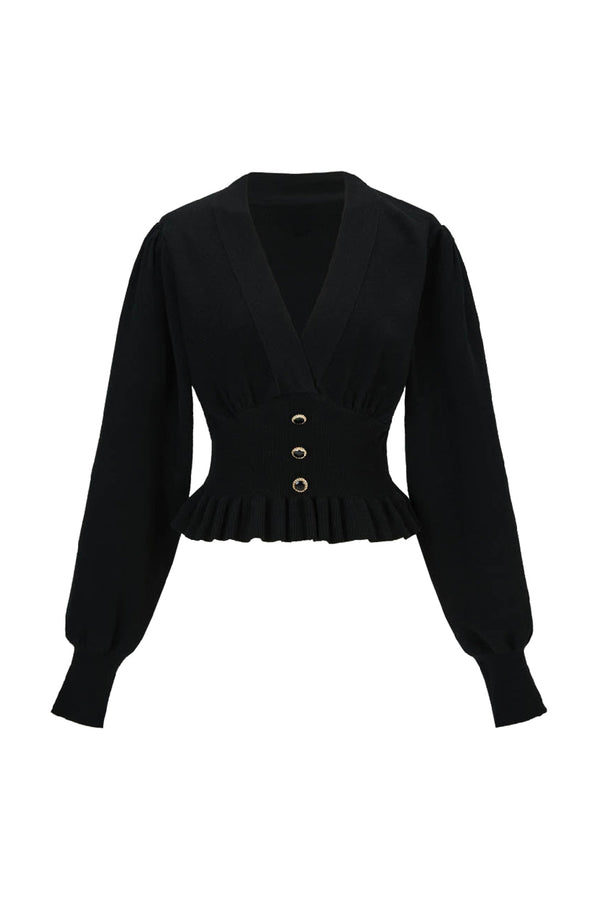 Gweeks - Refined Elegance Peplum Hırkap - gweeks.com