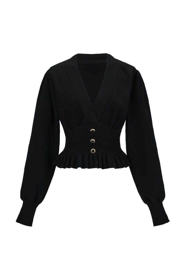 Gweeks - Refined Elegance Peplum Hırkap - gweeks.com