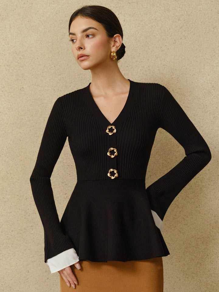 Gweeks - Regal Charm Peplum Hırka - gweeks.com