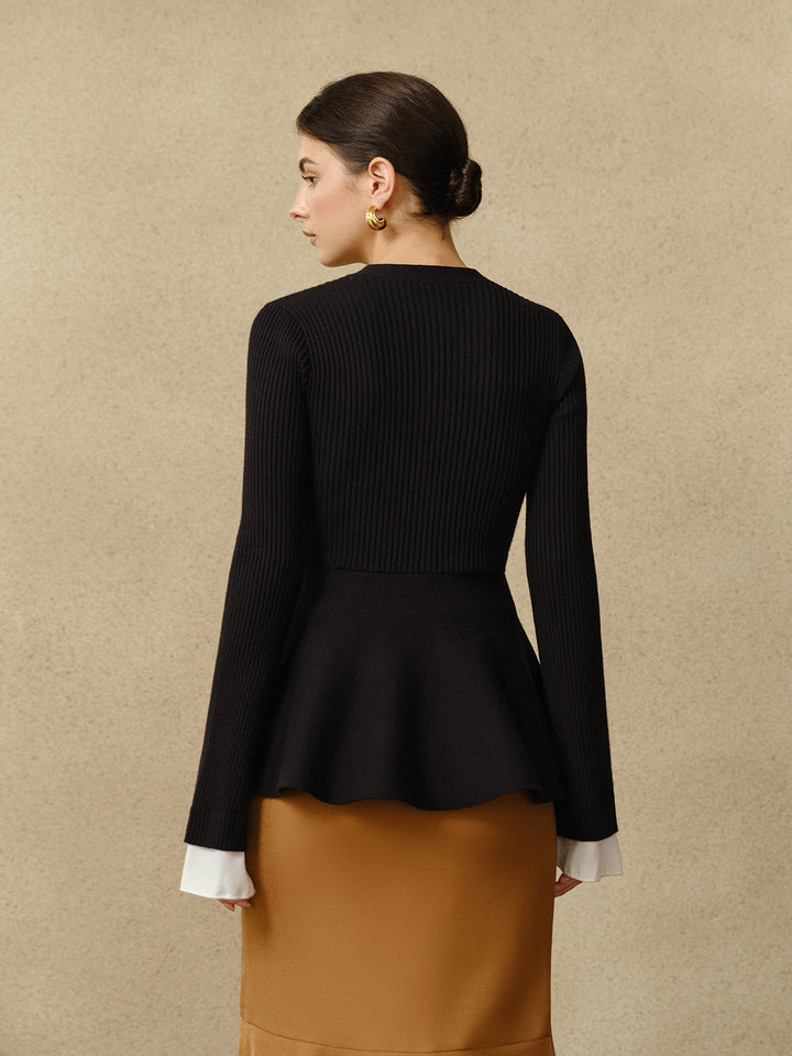 Gweeks - Regal Charm Peplum Hırka - gweeks.com
