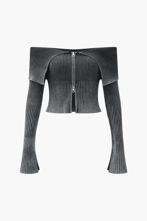 Gweeks - Ribbed Elegance Crop Triko - gweeks.com