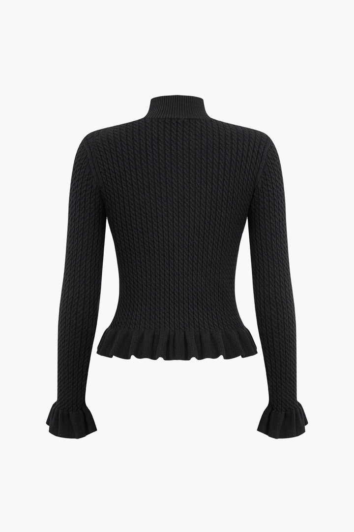 Gweeks - Royal Volan Detaylı Triko Hırka - gweeks.com