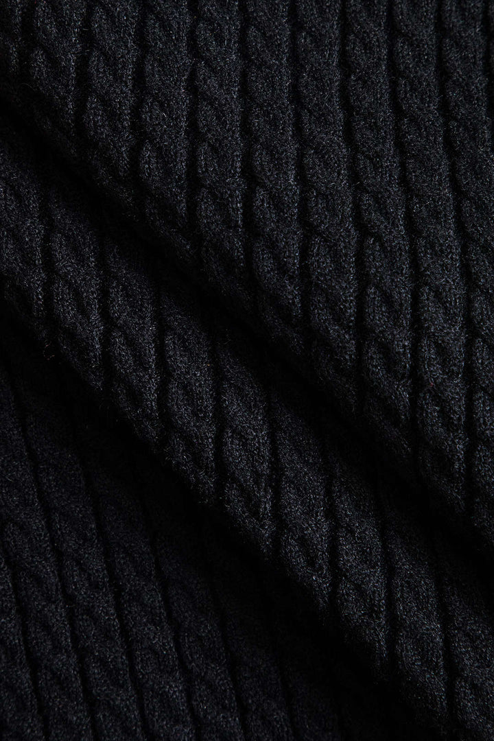 Gweeks - Royal Volan Detaylı Triko Hırka - gweeks.com