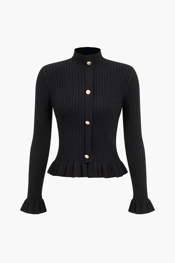 Gweeks - Royal Volan Detaylı Triko Hırka - gweeks.com