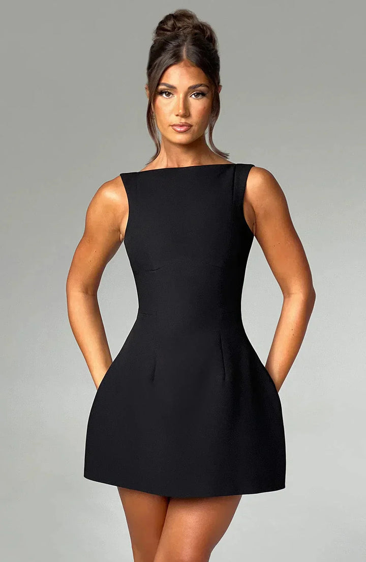 Gweeks - Sculptural Elegance Mini Elbise - gweeks.com