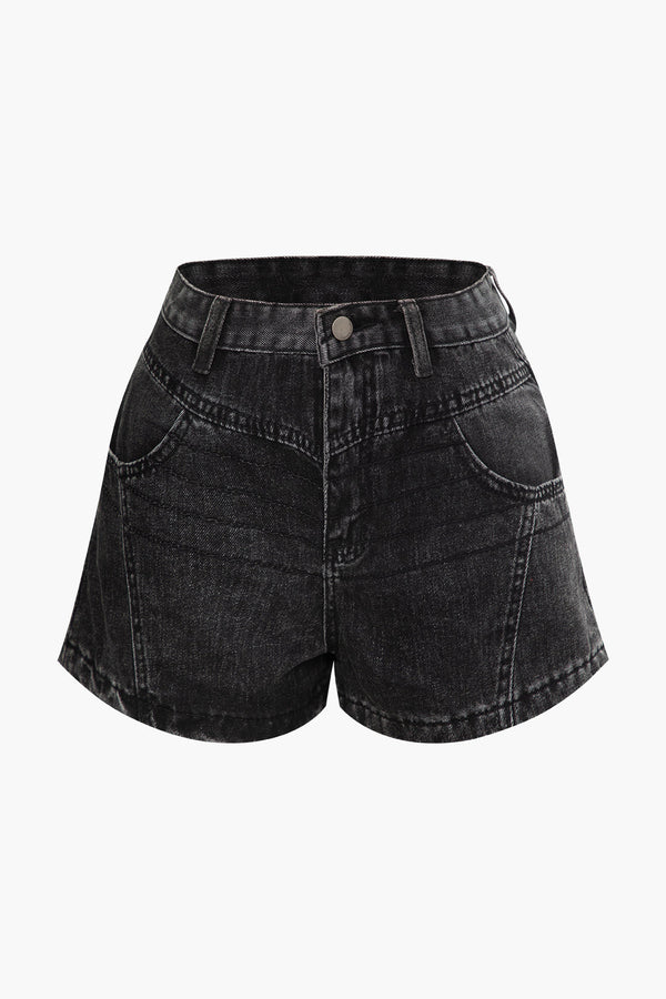 Gweeks - Shadow Wash Denim Şort - gweeks.com