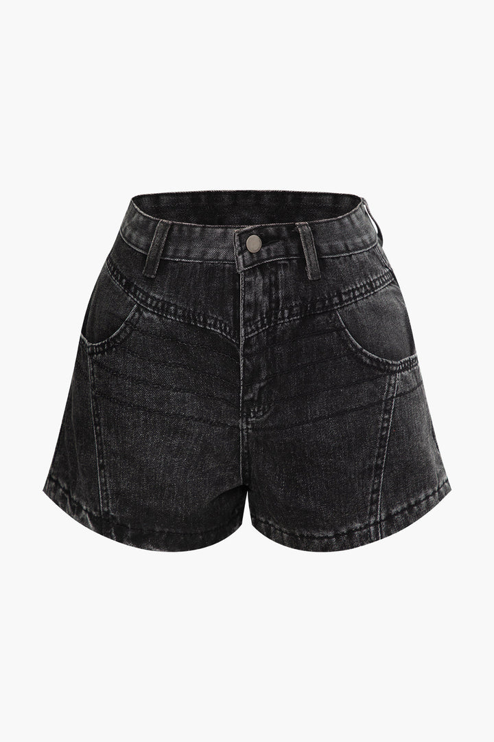 Gweeks - Shadow Wash Denim Şort - gweeks.com