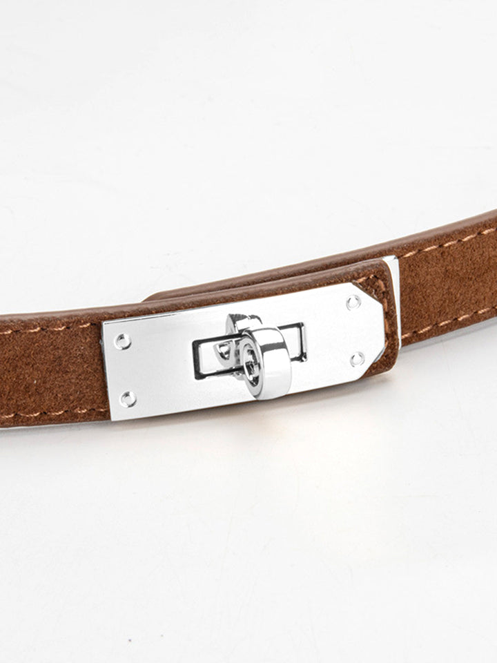 Gweeks - Sleek Charm İnce Deri Kemer - gweeks.com